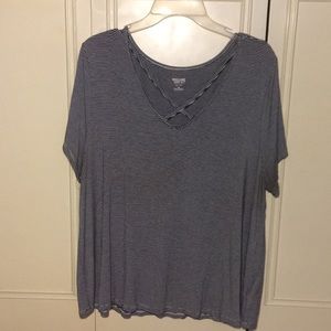 Black and white Mossimo striped top